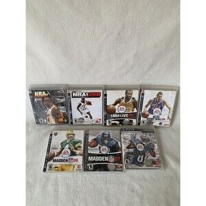 PlayStation 3 Lot Bundle Of 7 Video Games Nba2k, Live, NCAA,‎ Madden CIB